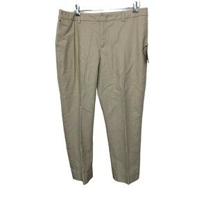 2/$30 Coldwater Creek Pants Khaki Beige Women 16 Dress Trousers Capri Flat Front